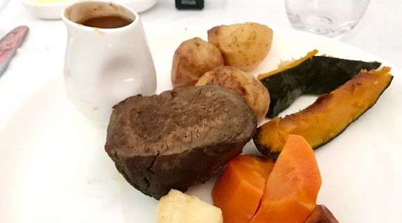 The offending item - allegedly filet steak, but surely an ice hockey puck…..
