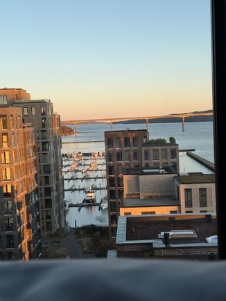The view of the Fjord is good, even if the area is a bit stark, post-industrial. Architect fans can correct my description. :)