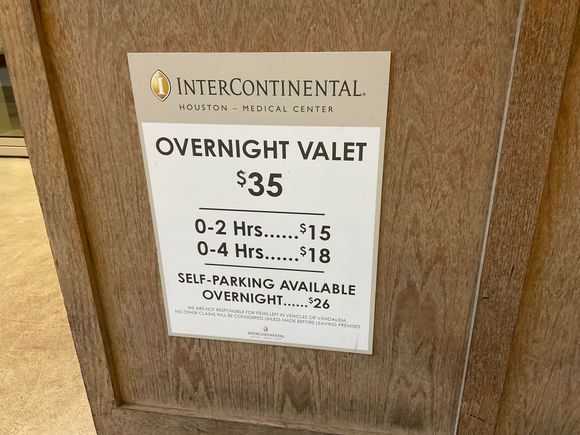 Visable at the hotel's entrance
