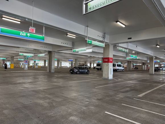 One, lonely Miata on the aisle.