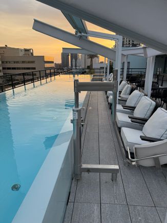The rooftop pool.