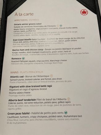 December menu