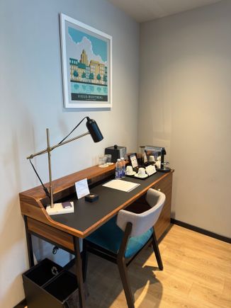 closeup of the desk