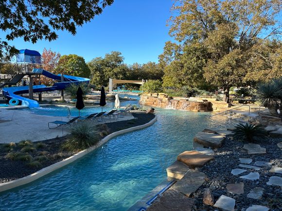 Lazy river and water slide