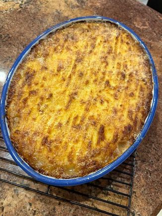 A new one for me - Hachis Parmentier. Essentially a French cottage pie. 