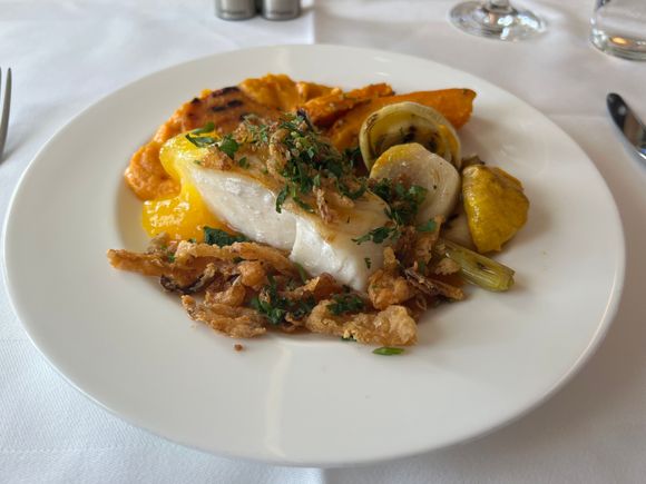 Cod with Shellfish sauce