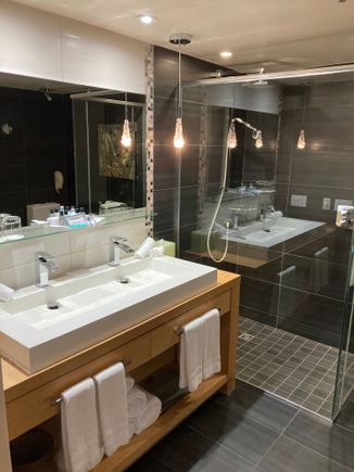 Bathroom : you can see this has a different design than the extra  toilet , seems this was refurbishment