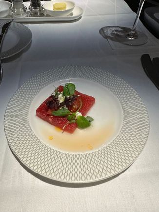Enjoyed the amuse bouche more than the pear and fig one ex LHR