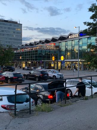 Outside the station