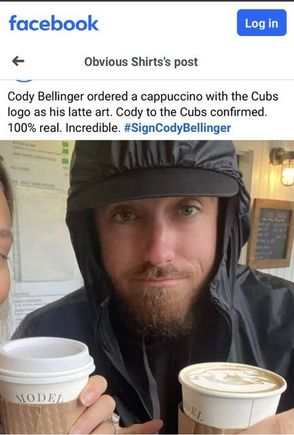 I hope Cody’s latte art is prophetic!