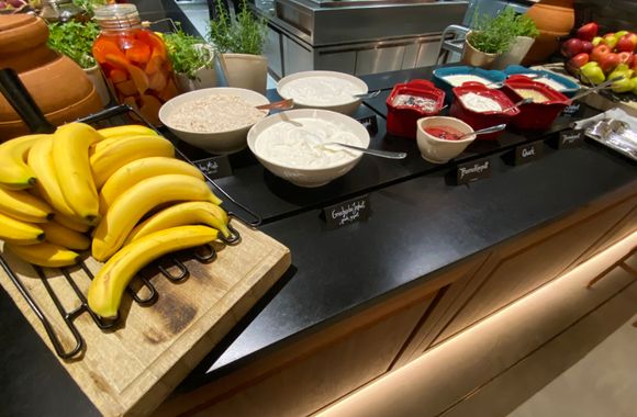 Breakfast buffet.