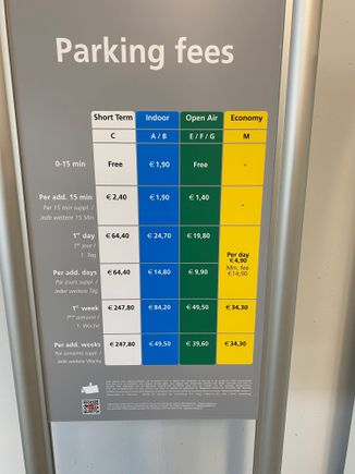 LUX airport price list