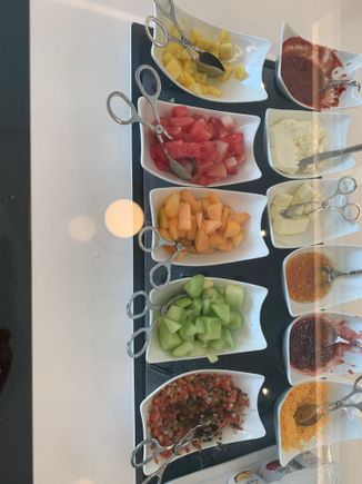 Fruits and other cold foods.