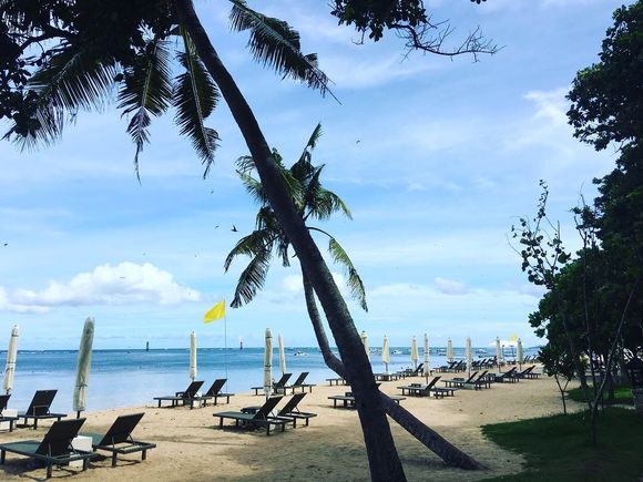 Beach with Sunbeds