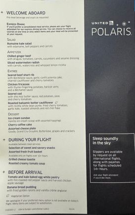 Cheese toast or & soup option is a first for me on TATL flights!  But then I read the fine print … flights over 10 hours.  