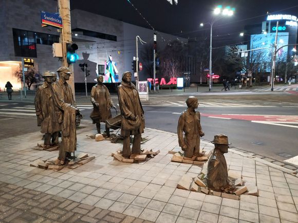 Out in the street, The Anonymous Pedestrians by Jerzy Kalina, to mark the anniversary of the declaration of martial law