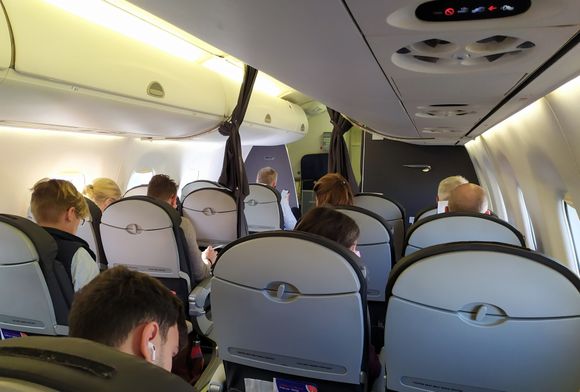 Economy class cabin on BA CityFlyer 
