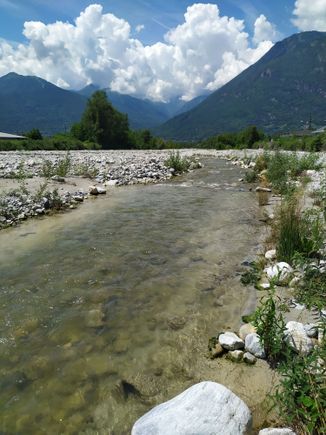 This mountain torrent flows through the village of Masera