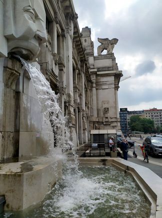 Exterior detail of Milano Centrale station 