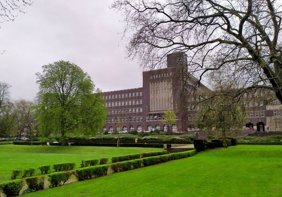 The imposing town hall in downtown Oberhausen 