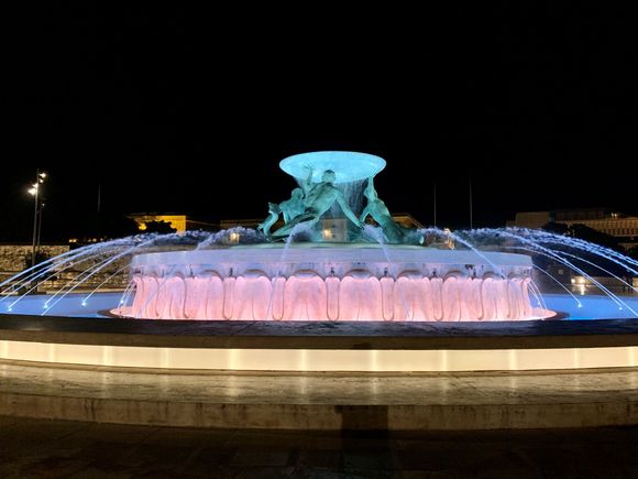 The triton fountain outside Valletta's city gate