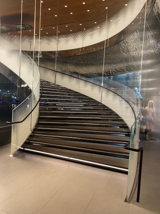 Stairs to the restaurant 