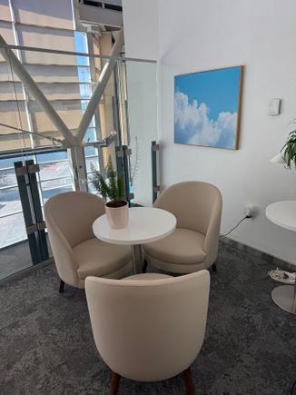 VIP area in YVR Skyteam lounge