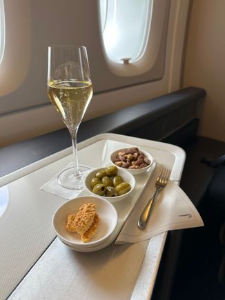 Pre departure snacks arrived very quickly 