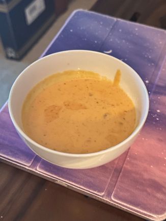 Velveeta and Rotel cheese dip with a sprinkling of Tajin.  