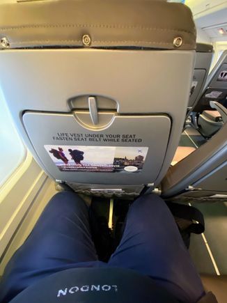 Decent legroom, honestly better than I expected.