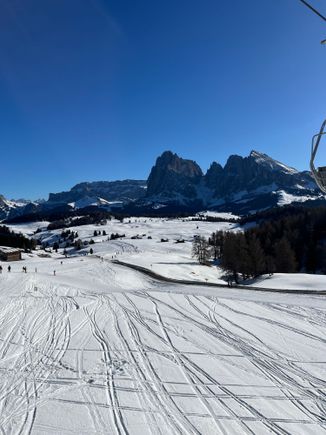 Beautiful views skiing