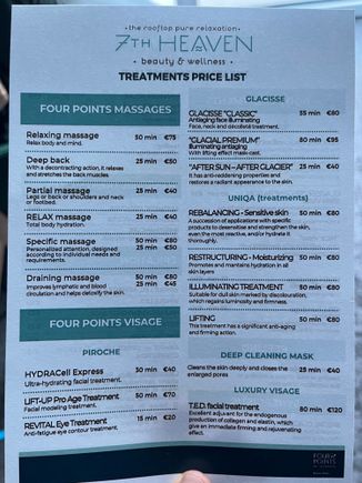 Spa price list