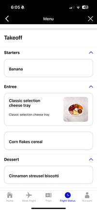 UA 246 STL-SFO. 4.5 hrs block time and a bowl of cereal or a cheese plate? The only explanation I can think of is this is by far the longest flight out of STL and newly reinstated post covid so maybe no catering arrangements?