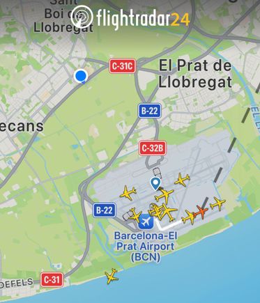 Close to the airport for the next morning 