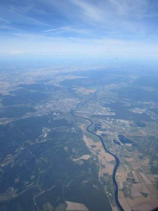 A river snaking toward the horizon (again, I have no clue which river this was)