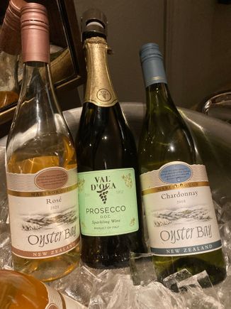 Cold wines available for self pour 
