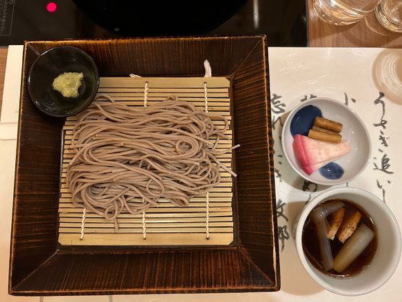 Soba noodles with a duck dachi (soup)