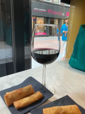 The nibble of the day is the Dutch interpretation of the spring roll aka - Loempia - https://en.wikipedia.org/wiki/Spring_roll