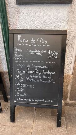 Our first Menu do Dia in Portugal