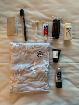 Star Alliance overnight kit contents.