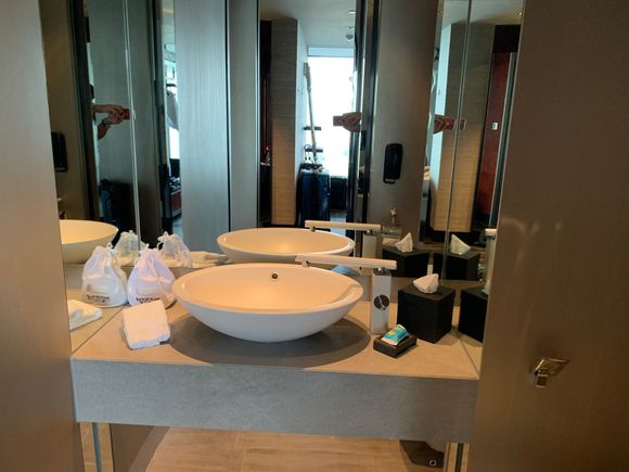 The 2nd small bathroom just across the closet area