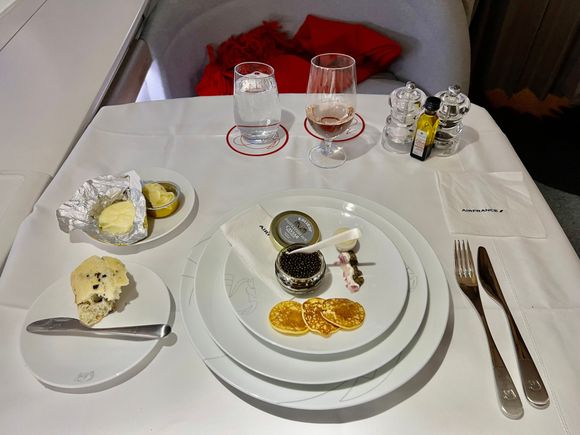 American caviar - tasty but light on the accompaniments 