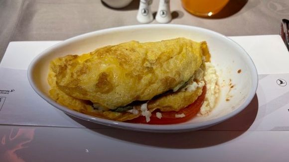 Omelette (mushroom and spinach) for breakfast