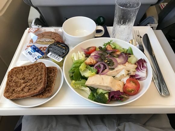 salad was icy cold. Dressing ok.
