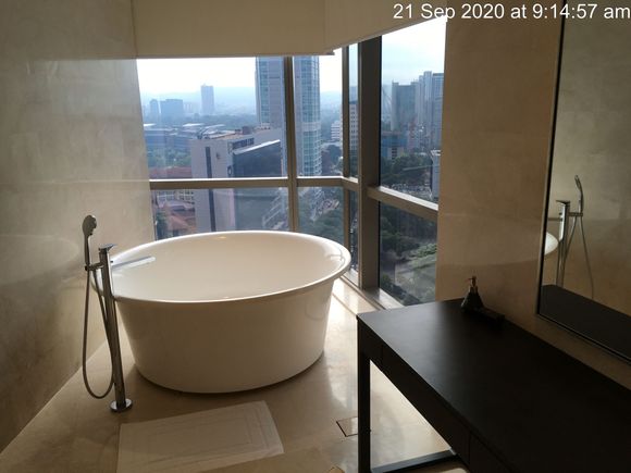 Big bath with a view