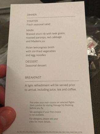 "Seasonal" is apparently the new buzzword on BA