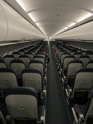 The clean interior of our A321 (RP-C4114)