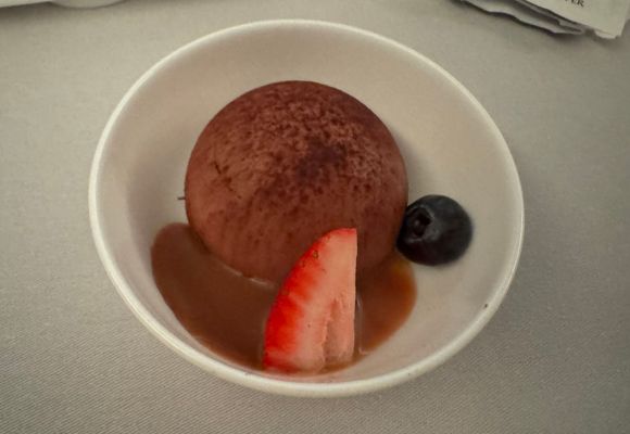 Banana and chocolate dome 