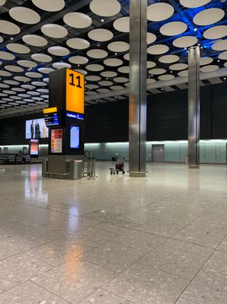 Empty Arrival Hall at 2230... Still 30 more minutes before my bags came out eventually