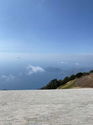 About to paraglide... in Turkey